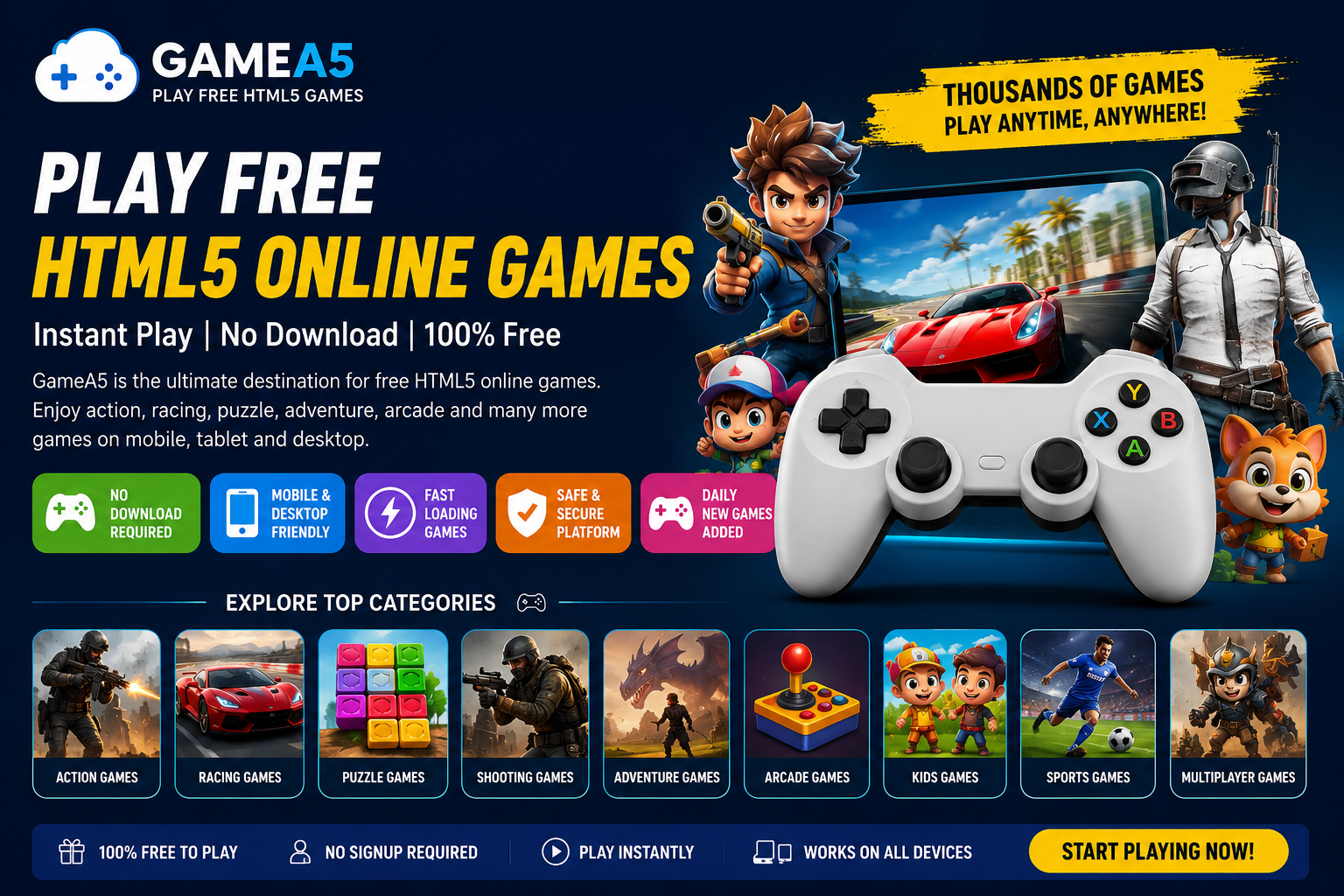 Play Free HTML5 Online Games on GameA5