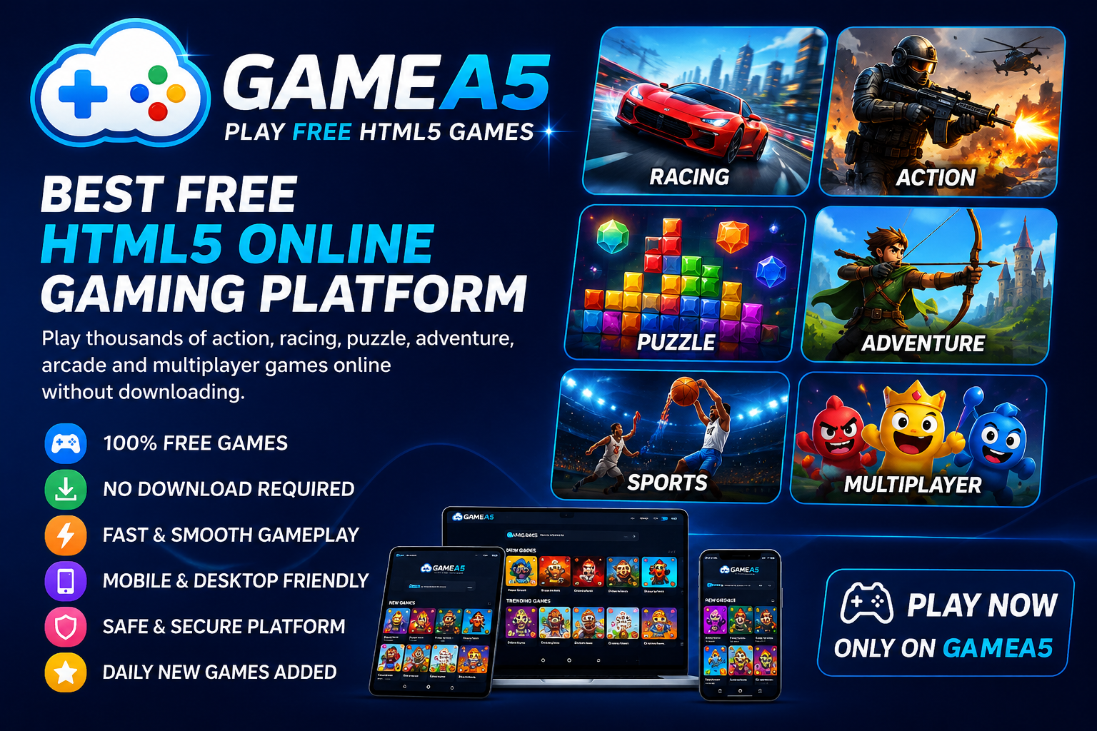 Best Free HTML5 Online Gaming Platform – GameA5